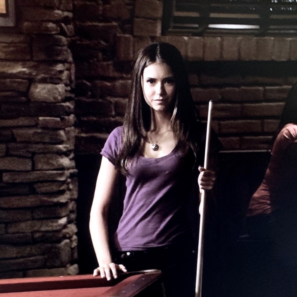 SA Purple V-neck ASO Elena Gilbert